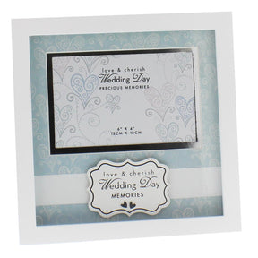 Love & Cherish Photo Frame 6x4" Engagement, Wedding Day or Bridal Shower