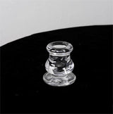 Glass Candlestick Holder - Clear (5.8cm)