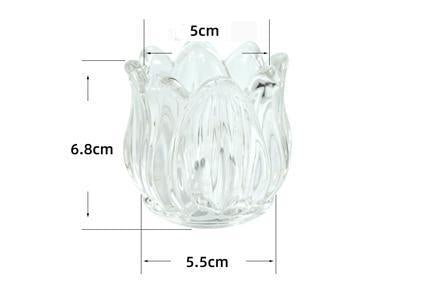 Glass Tulip Flower Candle Holders - Clear or Gold