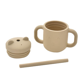 Bambino Silicone Sippy Cup - Pink, Blue or Natural - natural