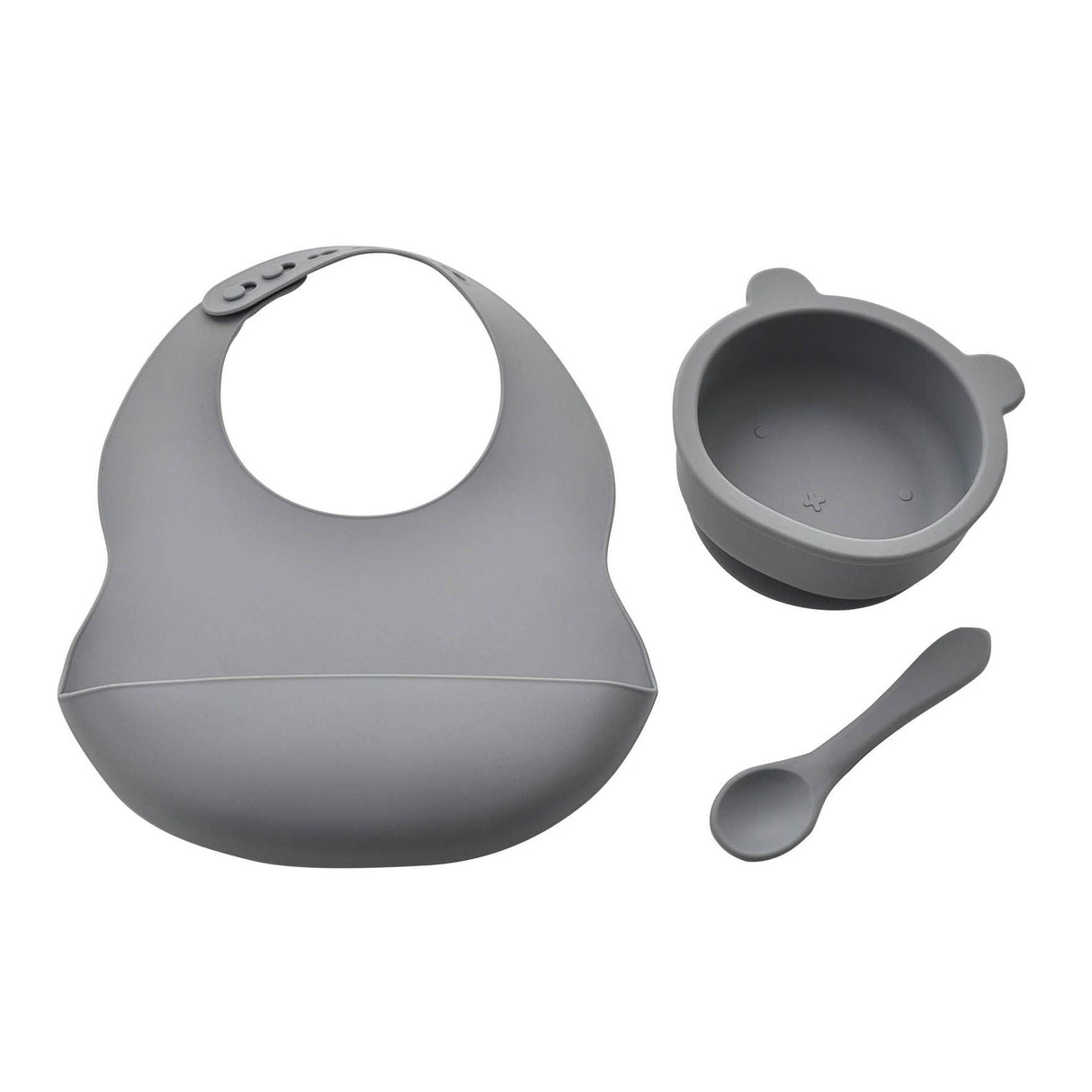 Bambino Silicone Feeding Set Bib Bowl & Spoon