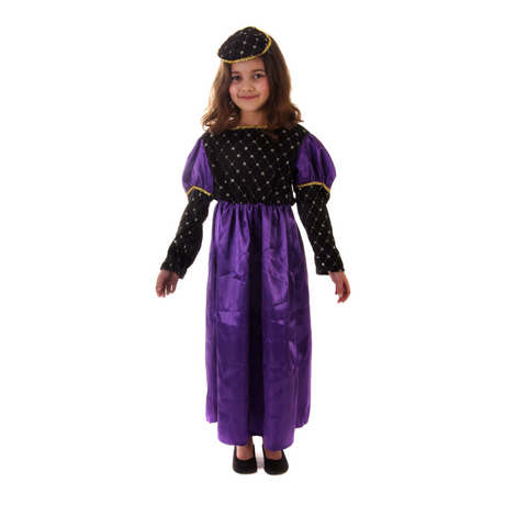 Tudor Medieval Renaissance Queen Girl Costume 7-9 Years