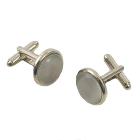 pearly grey dress cufflinks