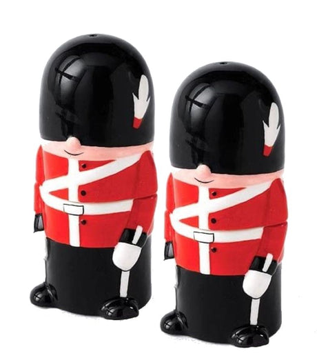 Ceramic Salt & Pepper Cruet Set - Traditional Queens Guard Soldiers