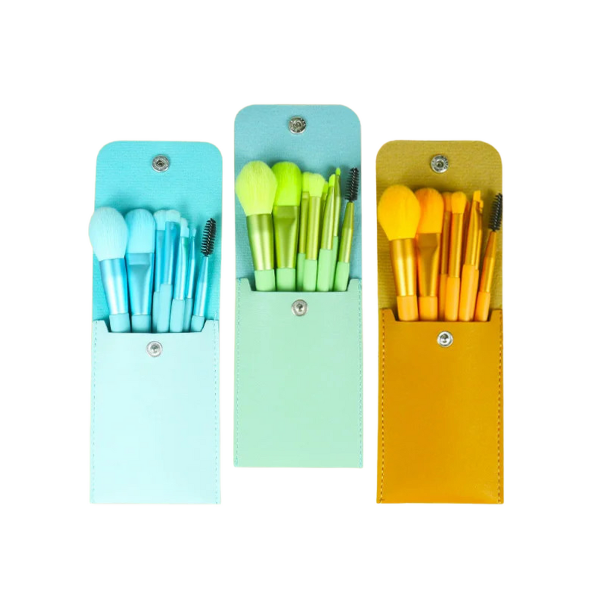 Makeup Brush Case with 8 Brushes - Various Colours