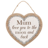 Mum Gift Set: Message Photo Frame & Heart Plaque