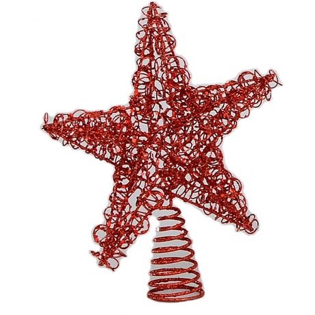 Christmas Tree Topper - Red Gold or Silver Wire