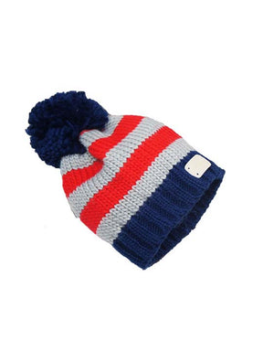Blade & Rose Grey & Blue Bobble Hat