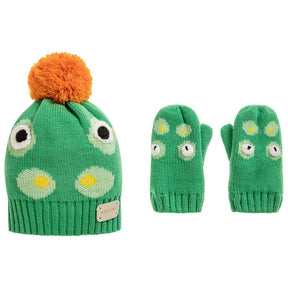 Blade & Rose Crocodile Bobble Hat & Mitten Set - 0-12 Months