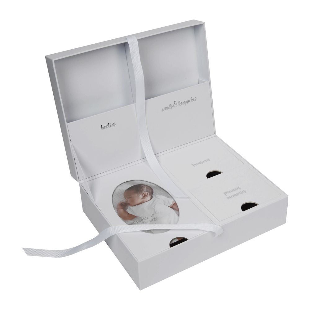 Celebrations Baby Keepsake Box with 5 Compartments - Twinkle Twinkle