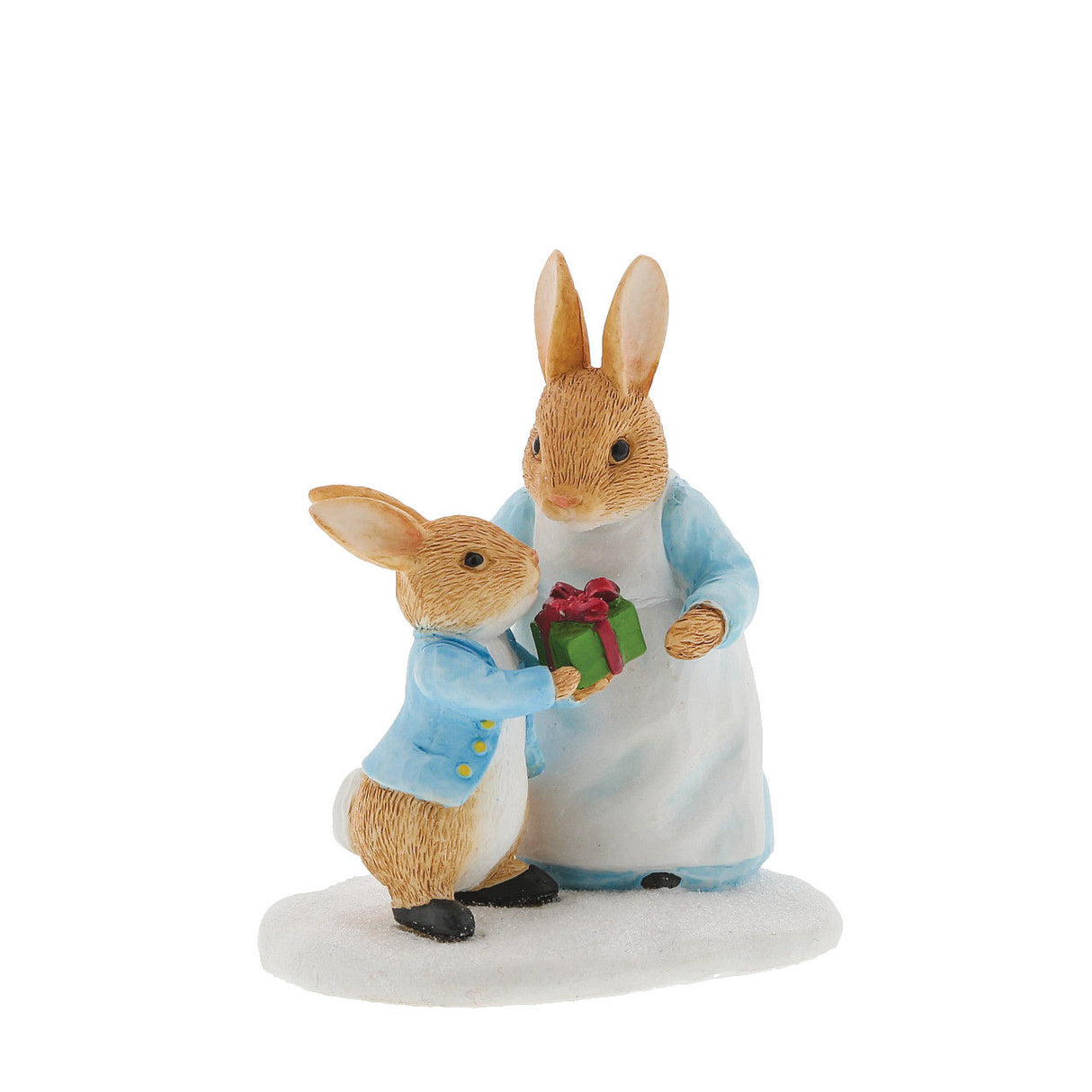 Beatrix Potter Peter Rabbit Figurine - Mrs Rabbit Passing Peter a Present