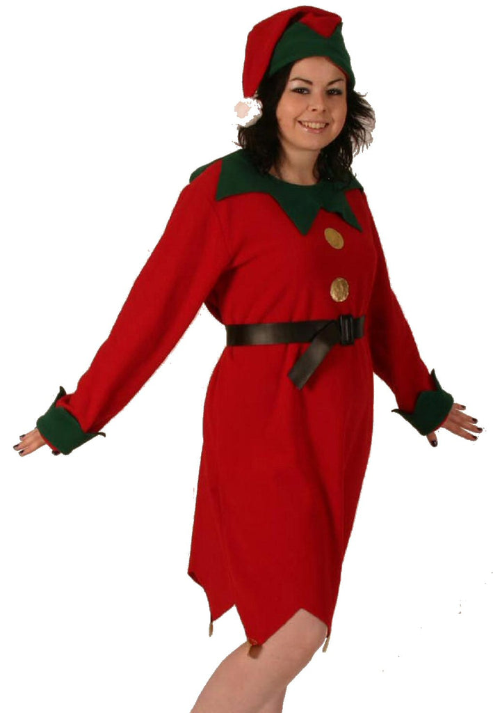 Womens Elf Fancy Dress Costume Christmas Outfit Idea