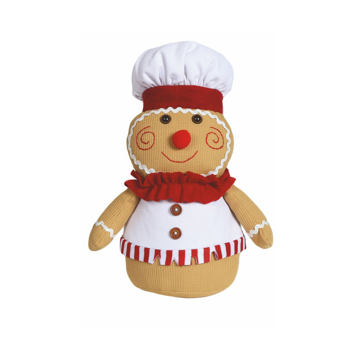 Gingerbready lady decorative doorstop festive christmas decor 