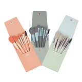 Makeup Case with 8 Brushes Set - Various Colours