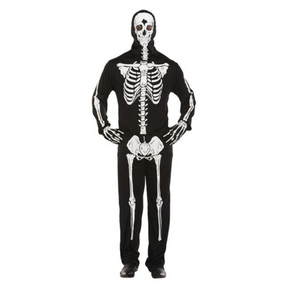 Skeleton All in One Fancy Dress  Costume Size M-L