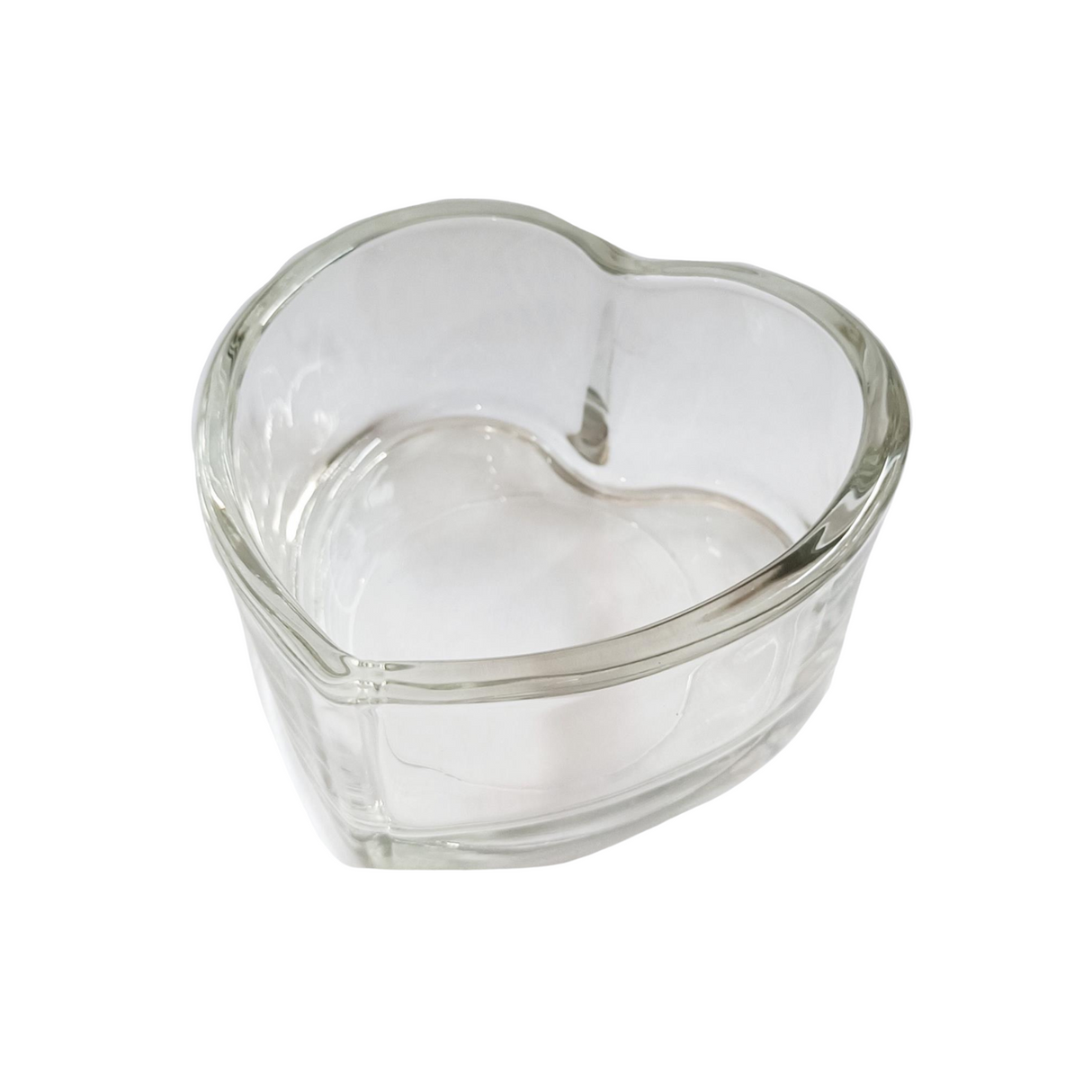 Heart Shaped Glass Dish - Clear