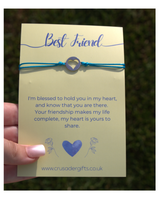 Woodside Home Living Keepsake Letterbox Bracelet - best friend heart & flowers