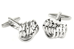 Linked Loops Cufflinks (Silver)