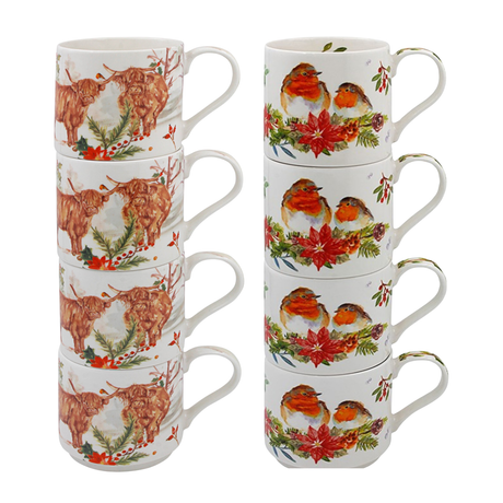 Jennifer Rose Stacking Mugs Gift Set - Various Designs