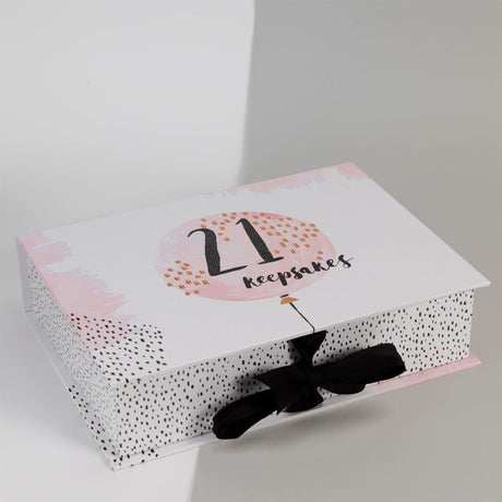 21st Birthday Gift Treat Box - Relax Pink