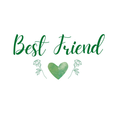 Personalised Custom Heart & Flowers Design Mugs - Green