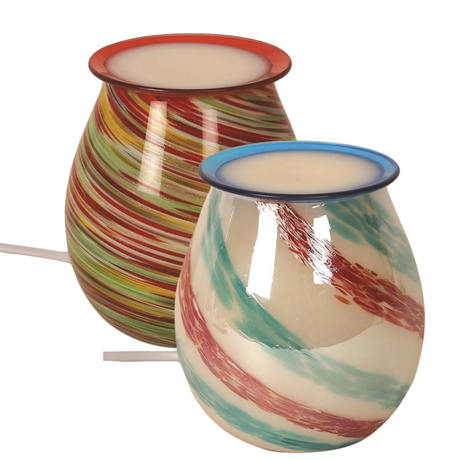 Aroma Art Glass Electric Wax Melt Burner - Various Colours