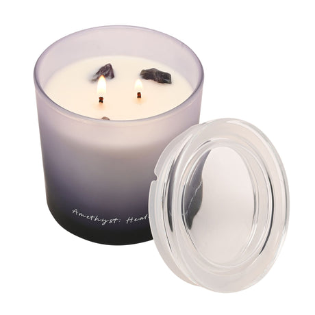 Serenity Crystal Infused Candle - Amethyst