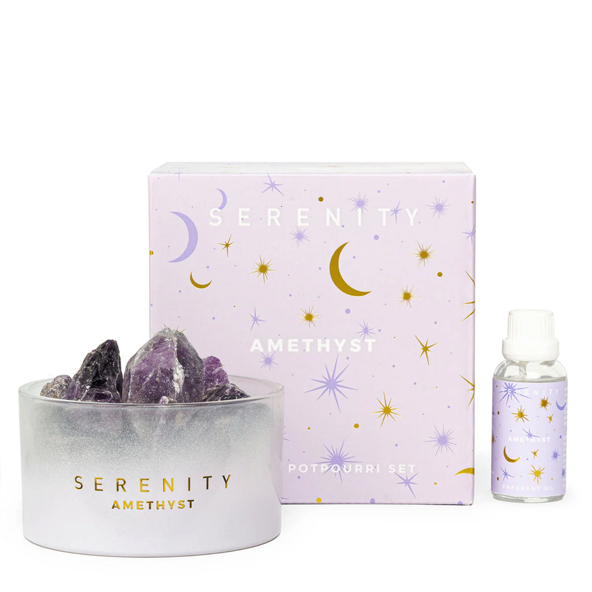 Serenity Crystal Potpourri & Oil - De-Stress Amethyst