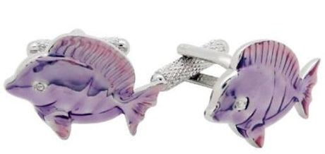 Purple Fish Cufflinks