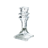 Woodside Home Living Square Base Clear Glass Candle Holders - Various Sets
