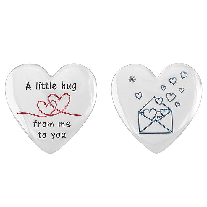 Pocket Charm Heart - Sending Hugs Crunchy Munchy Letterbox Treat Gift Box