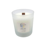 Woodside Home Fragrance Wooden Wick Glass Scented Candle - Fresh Linen