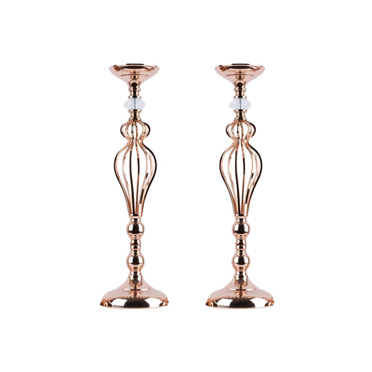 Rose Gold Metallic Candle / Floral Display Holder