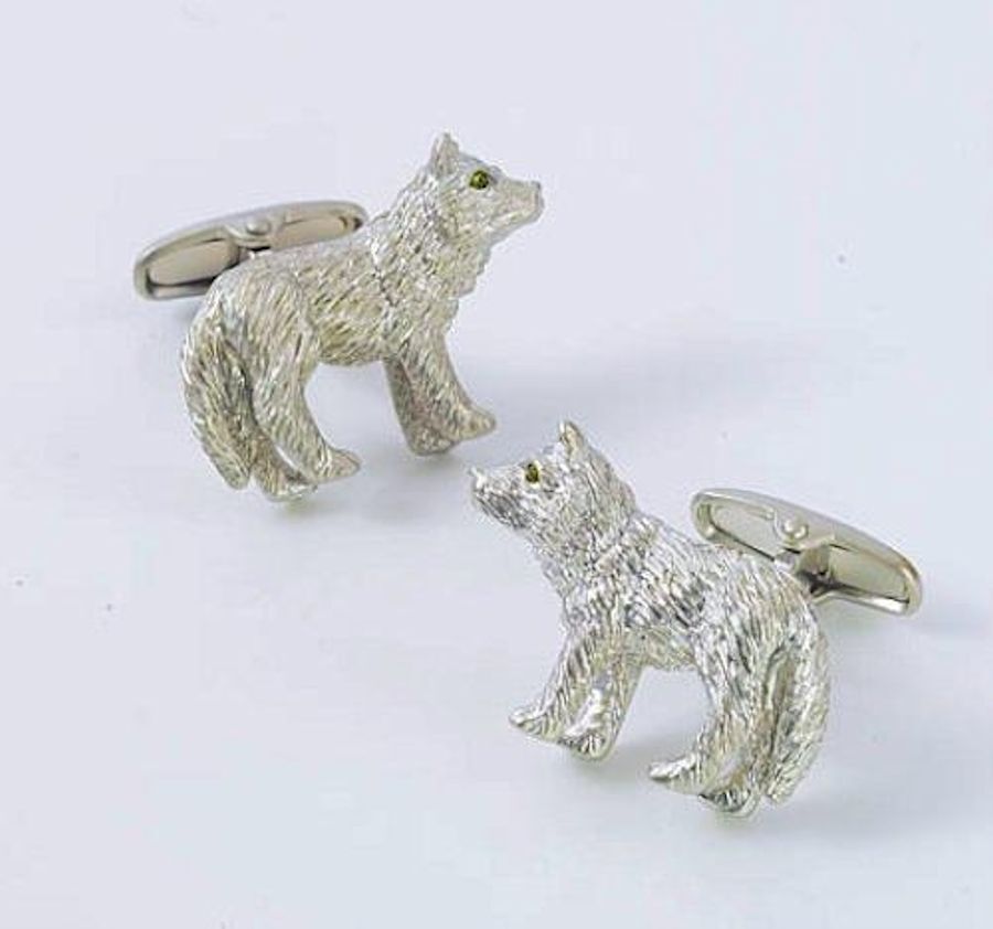 Silver Wolf Cufflinks