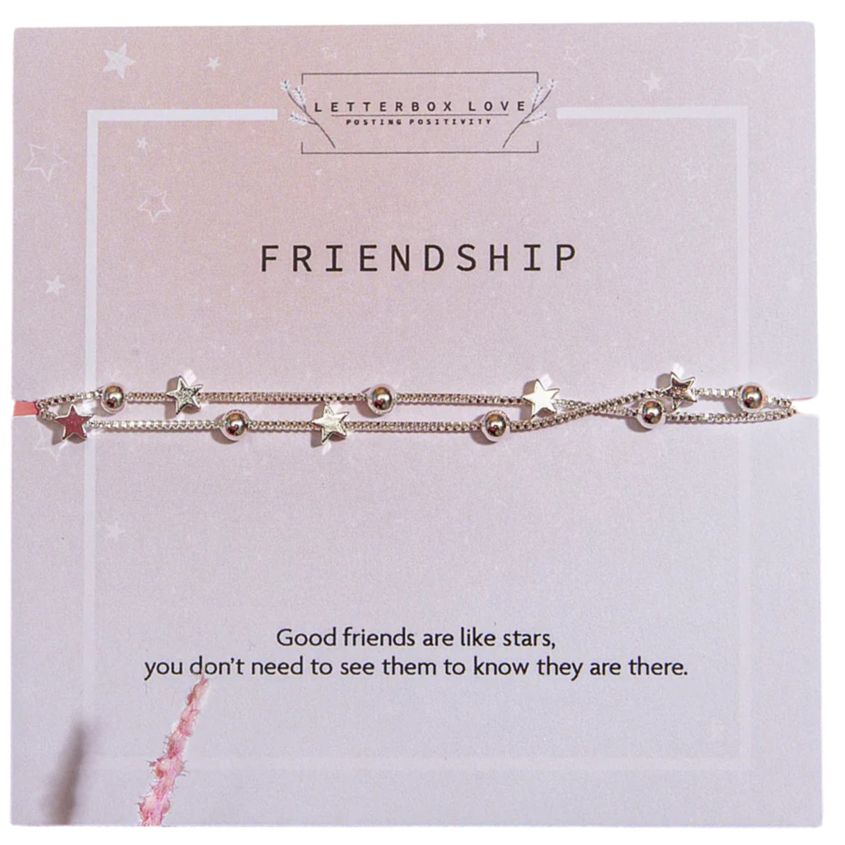 Letterbox Love Silver Plated Bracelet - Friendship