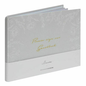Amore Grey Floral Wedding Photo Album Holds 50 4x6"Prints