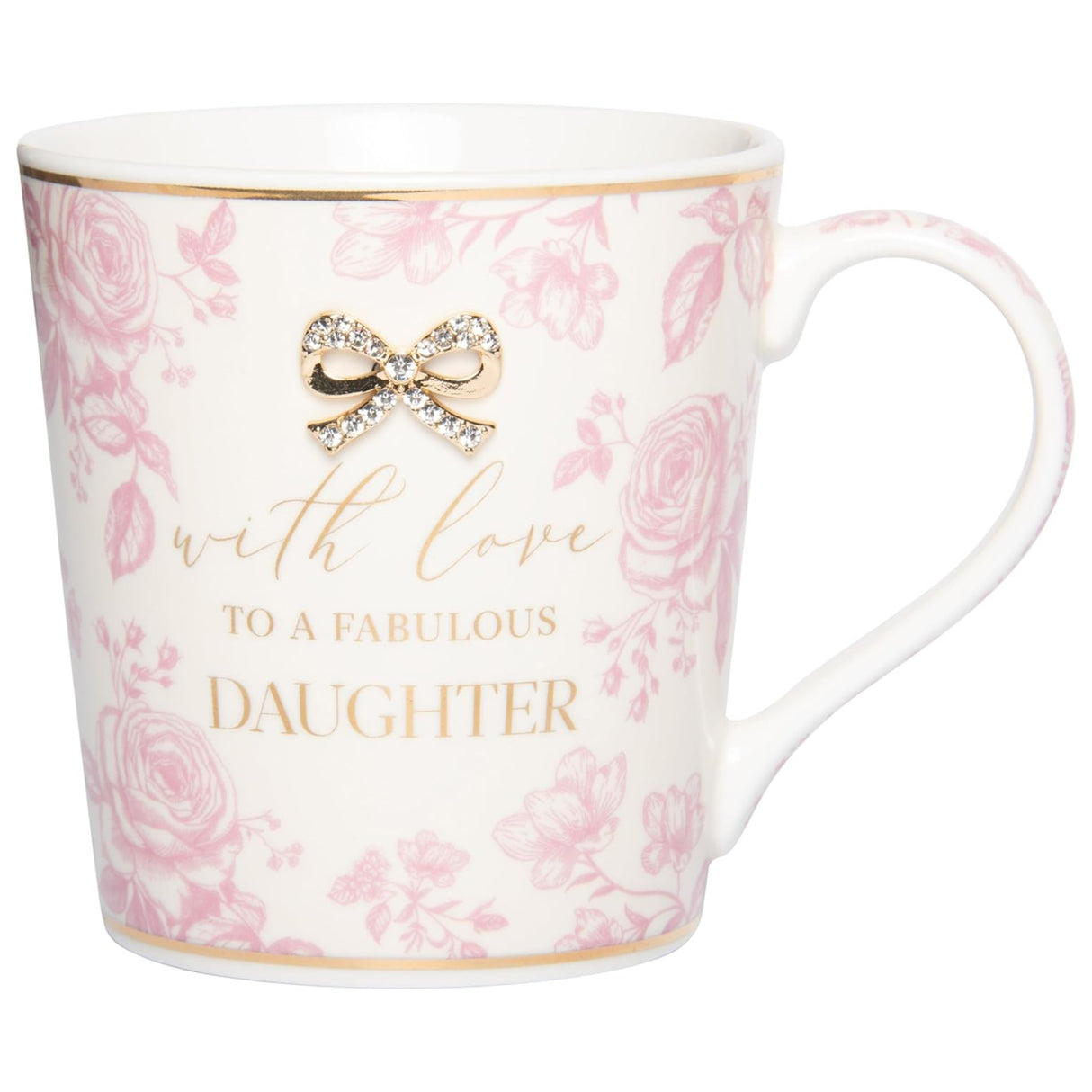 Fine China Mug with Bow embellishment - Daughter