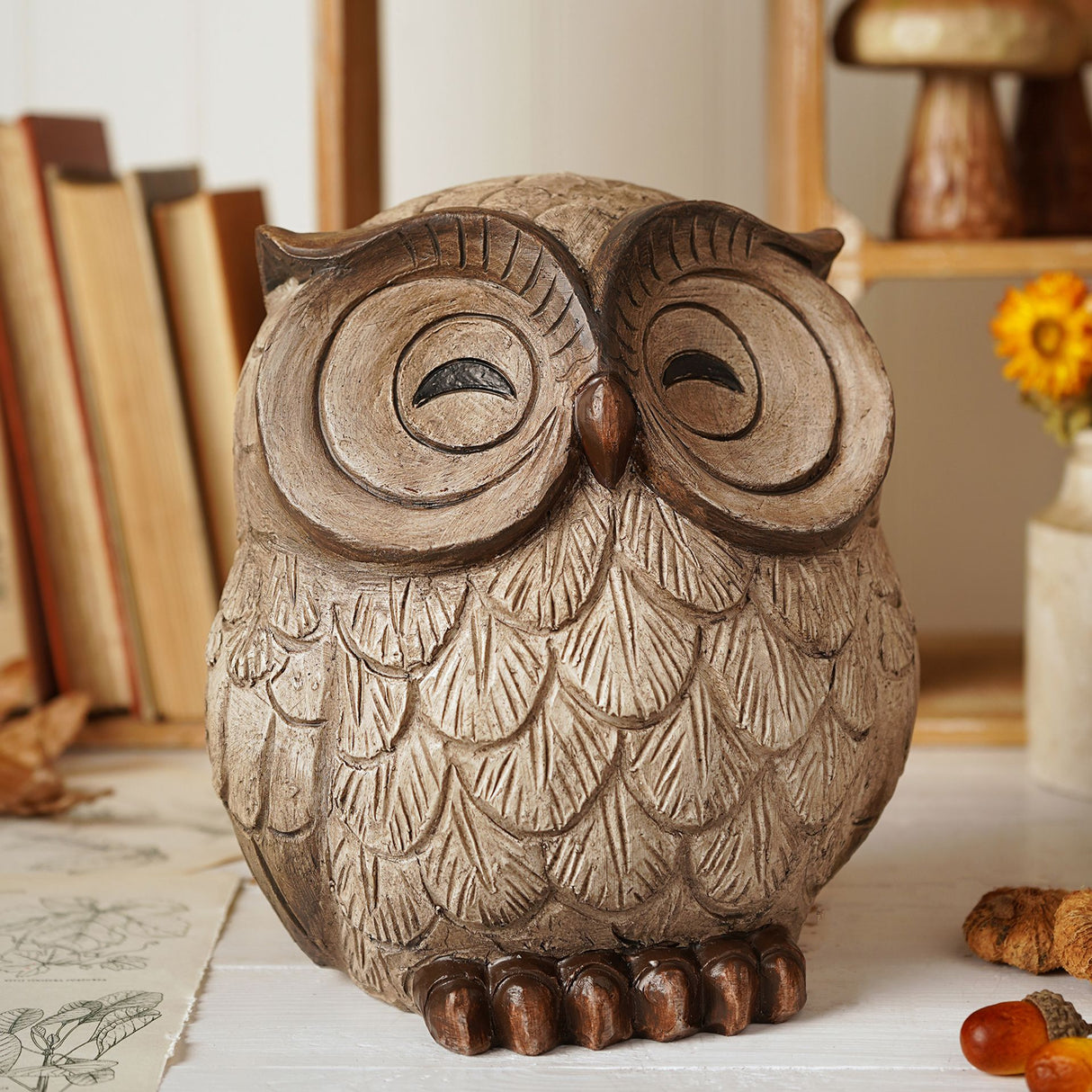 Country Living Sleeping Owl Figurine