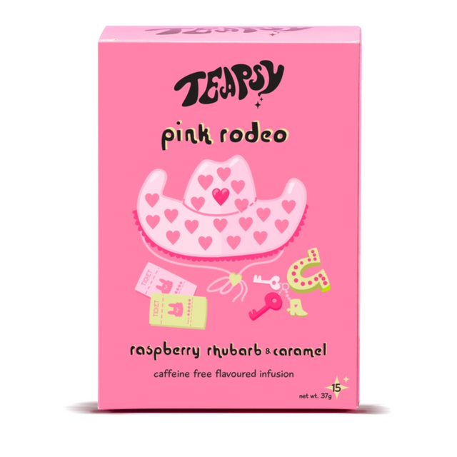 Caramel Rhubarb & Raspberry Tea - Pink Rodeo - Princess - 15 Tea Bags
