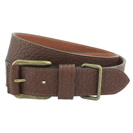 Full Grain Leather Belt with Metal Keeper