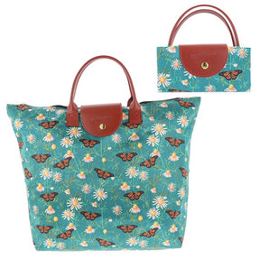 Equilibrium Butterfly & Daisy Design Wipeable Foldable Bag - Various Colours