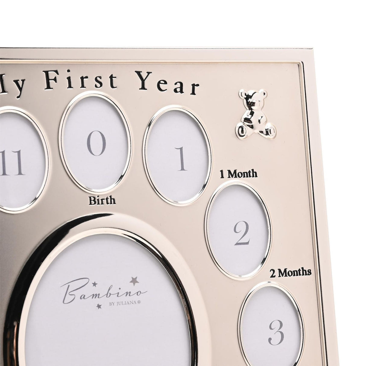 Bambino Silver Plated My First Year Collage Photo Frame