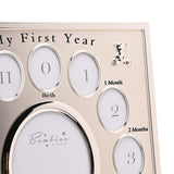 Bambino Silver Plated My First Year Collage Photo Frame