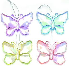 Colourful Christmas Tree Hanging Decorations - Various Designs Available pack of 4