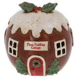 Village Pottery Christmas Collection Tea Light Holders - Plum Pudding House