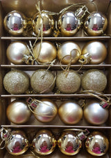 Christmas Tree Shatterproof Baubles in Red Gold or Silver in Various Sizes