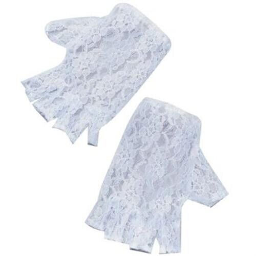 Fingerless Lace Gloves (White)