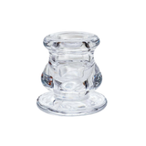 Woodside Home Living Clear Glass Candlestick Holder