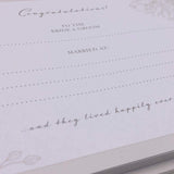 Amore Grey Floral Wedding Guest Book - 40 Inner Pages