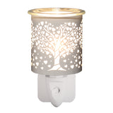 Aroma Electric Wax Melt Burner Plug In - White & Gold Heart Tree